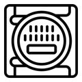 Security deposit box icon outline vector. Rich access