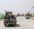 Security detail in Gardez in Afghanistan Royalty Free Stock Photo