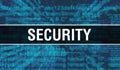 Security with Digital java code text. security and Computer software coding vector concept. Programming coding script java, Royalty Free Stock Photo