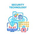 Security Digital Technology Vector Concept Color Royalty Free Stock Photo