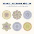 Security elements. Rosette.