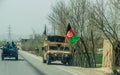 Security escort in Gardez in Afghanistan Royalty Free Stock Photo