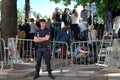 Security and fans at film festival in Cannes, France