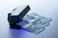 Security features on banknote in UV light protection