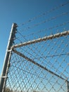 Security Fence With Barbwire