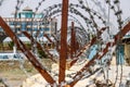 Security fence in Gardez in Afghanistan