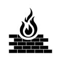 Security,Firewall icon / black version Royalty Free Stock Photo