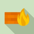 Security firewall icon, flat style Royalty Free Stock Photo