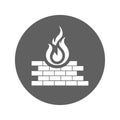 Security,Firewall icon / gray version Royalty Free Stock Photo