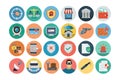 Security Flat Colored Icons 2 Royalty Free Stock Photo