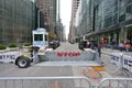 Security in front of the Trump Tower on Fifth Avenue in New York