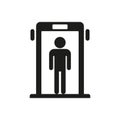 Security Gate vector. Access door or security scanner icon