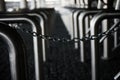 Security gates with chain for sport arena