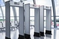 Security gates or metal detectors in airport Royalty Free Stock Photo