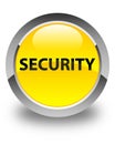 Security glossy yellow round button Royalty Free Stock Photo