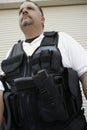Security Guard In Bulletproof Vest Royalty Free Stock Photo