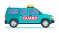 Security Guard Car Icon for Safety Patrol, vector design Generative AI Royalty Free Stock Photo