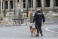 Security guard with a dog