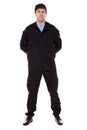 security guard full body isolated on white Royalty Free Stock Photo