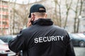 Security Guard Listening With Earpiece Royalty Free Stock Photo