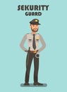 Security Guard on Mission Vector Poster Template