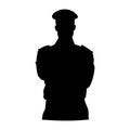 Security guard portrait silhouette Royalty Free Stock Photo