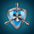 Security, guard, shield - 3d realistic icon