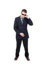 Security guard wearing a suit Royalty Free Stock Photo