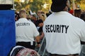 Security guards at concert Royalty Free Stock Photo