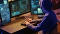 Security hackers breaching defenses Royalty Free Stock Photo