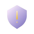 Security hazard flat gradient two-color ui icon Royalty Free Stock Photo