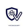 Security icon logo design vector. Protection and Security Vector Line Icons Set. Business Data Protection Technology, Cyber Royalty Free Stock Photo