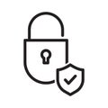 Security Icon, Protection Sign, Padlock Icon, Privacy, Safety Icon, Shield Protect Vector, Guard Design Elements, Lock Security