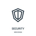 security icon vector from web design collection. Thin line security outline icon vector illustration Royalty Free Stock Photo