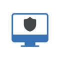Security vector glyph colour icon Royalty Free Stock Photo