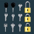 Security icons lock key modern Idea and Concept Vector illustration