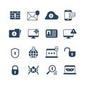 Security information system, web protection vector icons