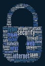 Security internet text concept Royalty Free Stock Photo