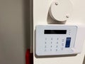 Security keypad safe on a wall in Knock Ireland for home and office protection Royalty Free Stock Photo