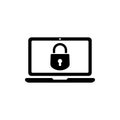 Security laptop, protection icon. One of set web icons