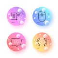 Security lock, Reject book and Quote bubble minimal line icons. For web application, printing. Vector