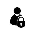 Security, lock user icon. One of set web icons