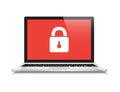 Security Locked Laptop Computer Royalty Free Stock Photo