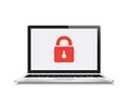 Security Locked Laptop Royalty Free Stock Photo