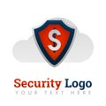 Security logo template for finance, banking, money, dollar, cloud, safety protection, internet, storage, insurance, mobile banking