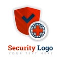 Security logo template for service industries, herbal, medicine, hospital, insurance, health, software, antivirus, construction, s