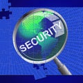 Security Magnifier Represents Restricted Searches And Magnifying Royalty Free Stock Photo