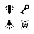 Security Measures. Simple Related Vector Icons Royalty Free Stock Photo