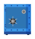 Security metal safe with empty space inside protection box vector. Royalty Free Stock Photo