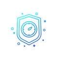 security meter icon, line vector design